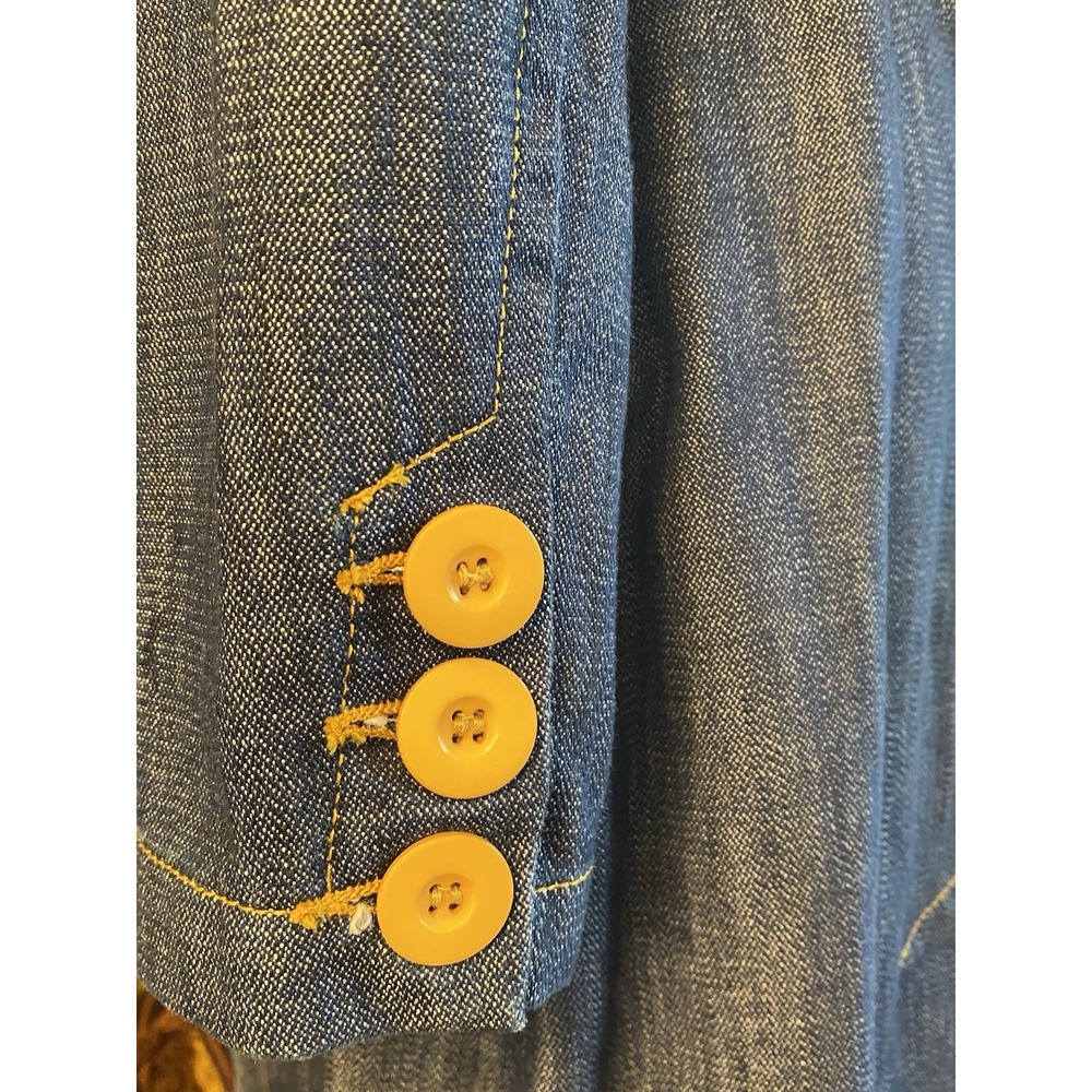 Marc Jacobs Runaway Collection Denim Long Coat Size M Rinse Jean Rare Orig.$428 - Picture 4 of 16